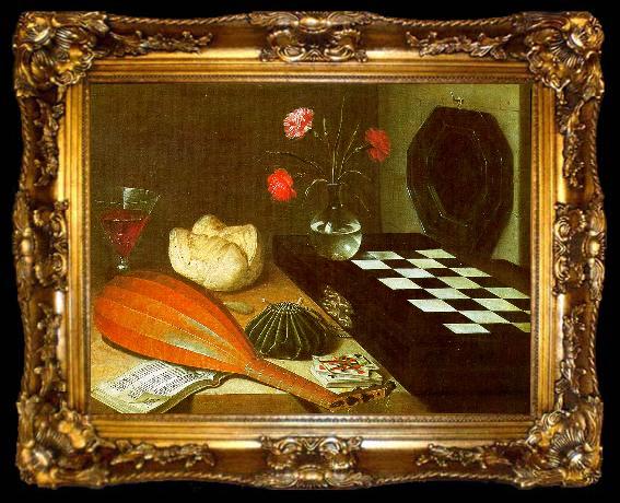 framed   Lubin Baugin Still Life with Chessboard, ta009-2